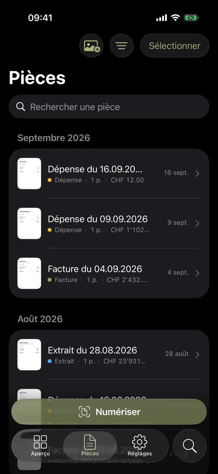 Bibliothèque des pièces de Kokonut Capture, regroupées par mois
